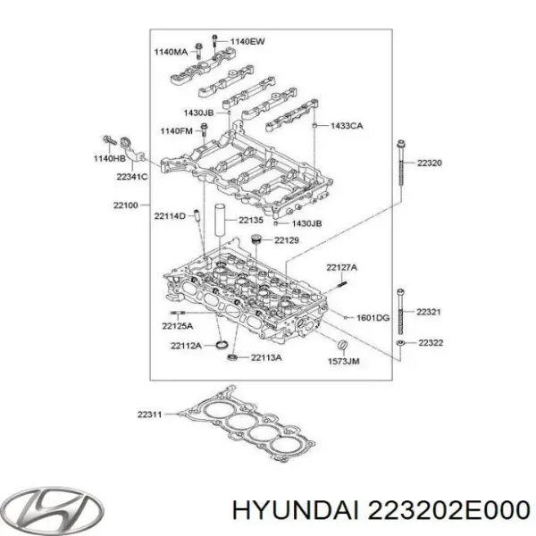 Болт кріплення головки блоку циліндрів на Hyundai I30  FD