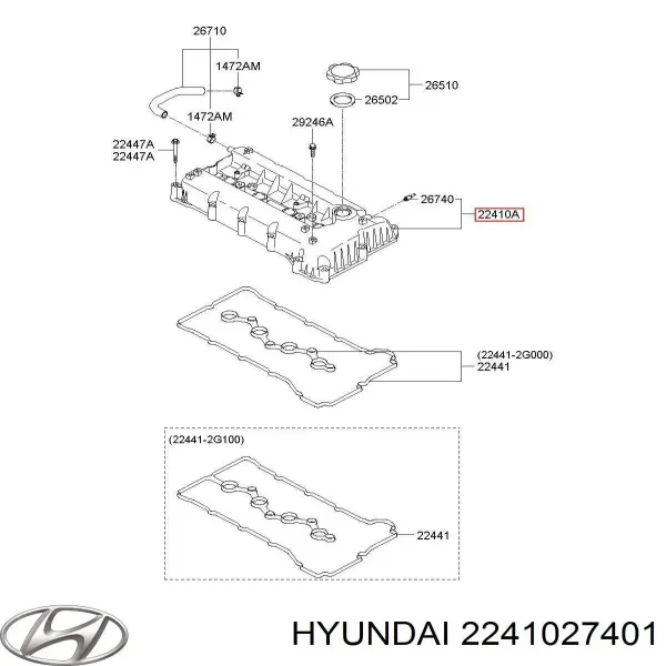  Клапанна кришка Hyundai I30 