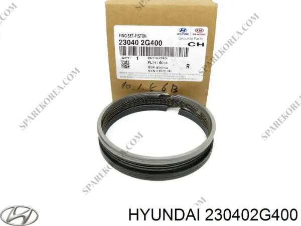 Кільця поршневі комплект на мотор, STD. 230402G400 Hyundai/Kia