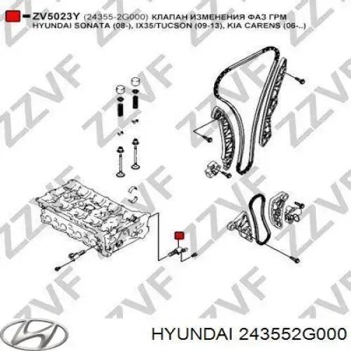 Клапан фазорегулятора Hyundai Sonata V