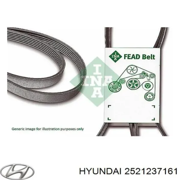 Ремінь генератора 2521237161 Hyundai/Kia