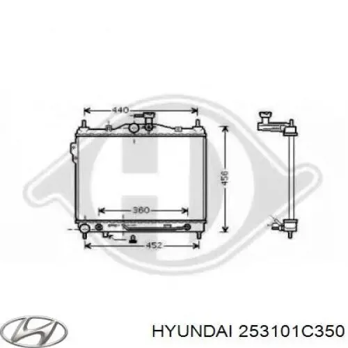 Радіатор 253101C350 Hyundai/Kia