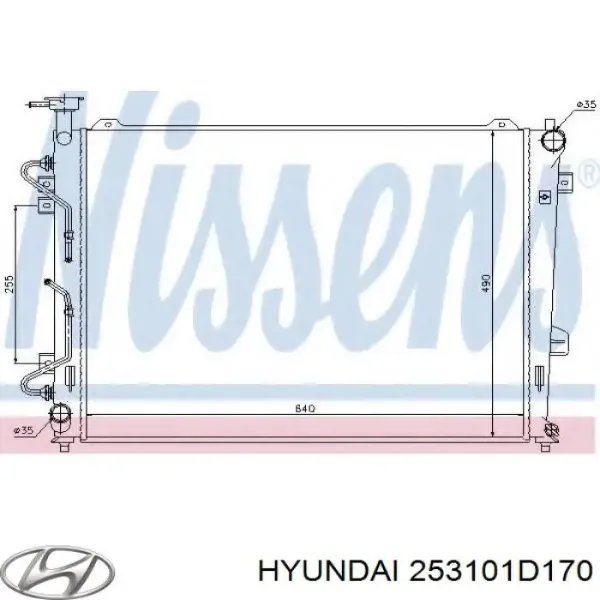 Радіатор 253101D170 Hyundai/Kia