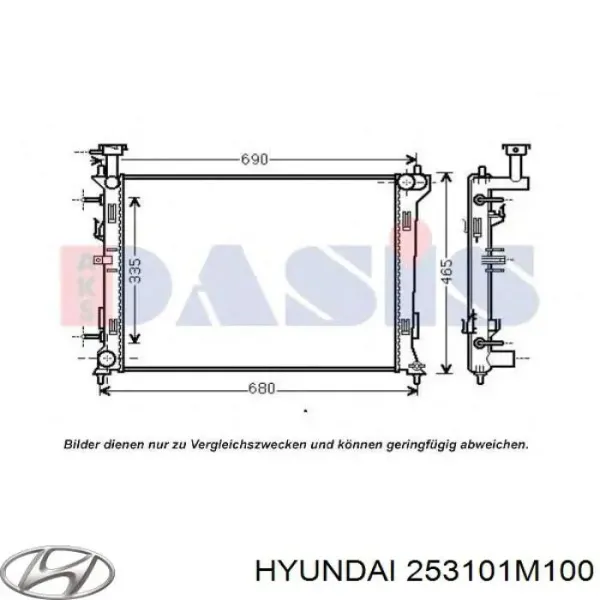 Радіатор 253101M100 Hyundai/Kia