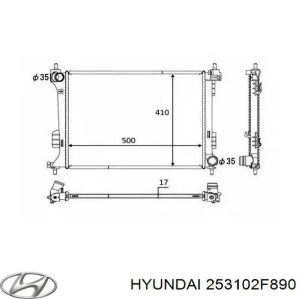 Радіатор 253102F890 Hyundai/Kia