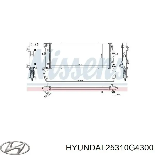 Радіатор 25310M6400 Hyundai/Kia