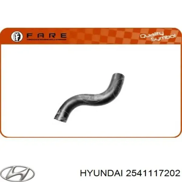 Шланг/патрубок радіатора охолодження, верхній 2541117202 Hyundai/Kia