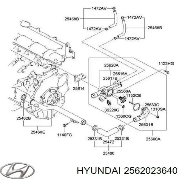 Термостат в зборі Hyundai I30 