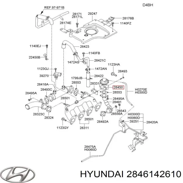 Клапан ЄГР 2846142610 Hyundai/Kia