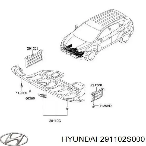 Захист піддона Hyundai Tucson II