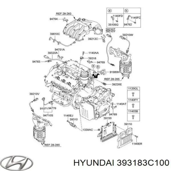 Датчик распредвалу 393183C100 Hyundai/Kia
