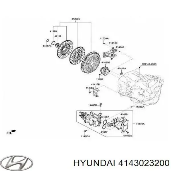 Вилка зчеплення Hyundai I30 хетчбек (FD) (2007 - 2011) ціна, від