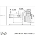 Ліва піввісь Hyundai Coupe GK