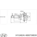 ШРКШ зовнішній передній, правий HYUNDAI 4950738E00