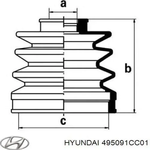  Пильник ШРУСа зовнішній Hyundai Accent 3
