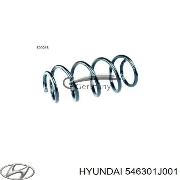 Пружина передня 546301J102 Hyundai/Kia