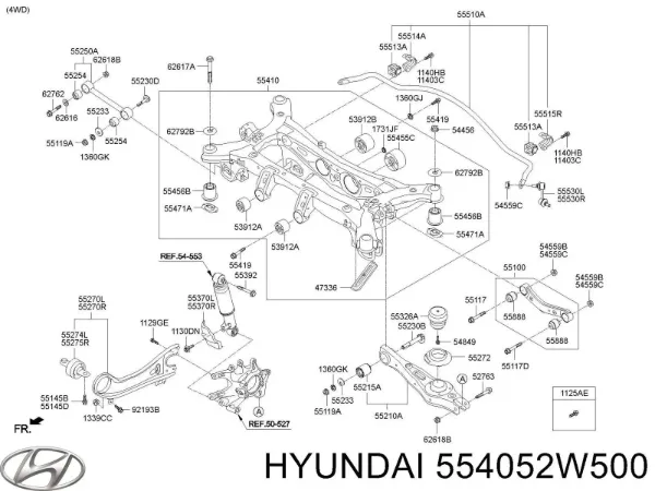 Балка задня 554052W550 Hyundai/Kia