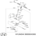Втулка вала рульової рейки HYUNDAI 565550X500