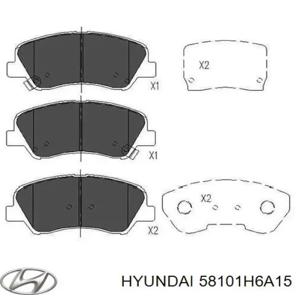 Передні тормозні колодки 58101H6A15 Hyundai/Kia