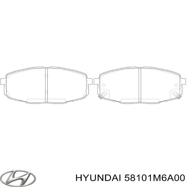 Передні тормозні колодки 58101M6A00 Hyundai/Kia