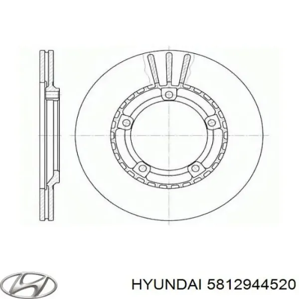 Гальмівні диски передні 5812944520 Hyundai/Kia