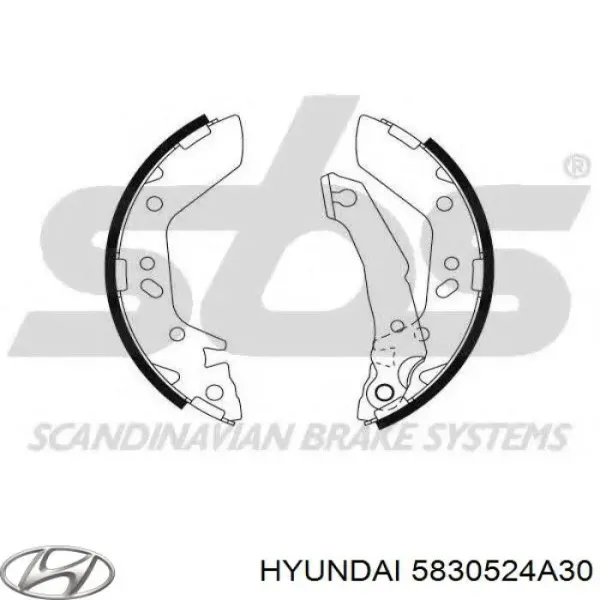 Колодки гальмові задні, барабанні 5830524A30 Hyundai/Kia