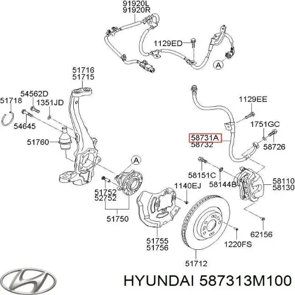  587313M100 Hyundai/Kia