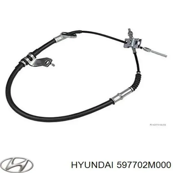 Трос ручного гальма задній, правий 597702M000 Hyundai/Kia