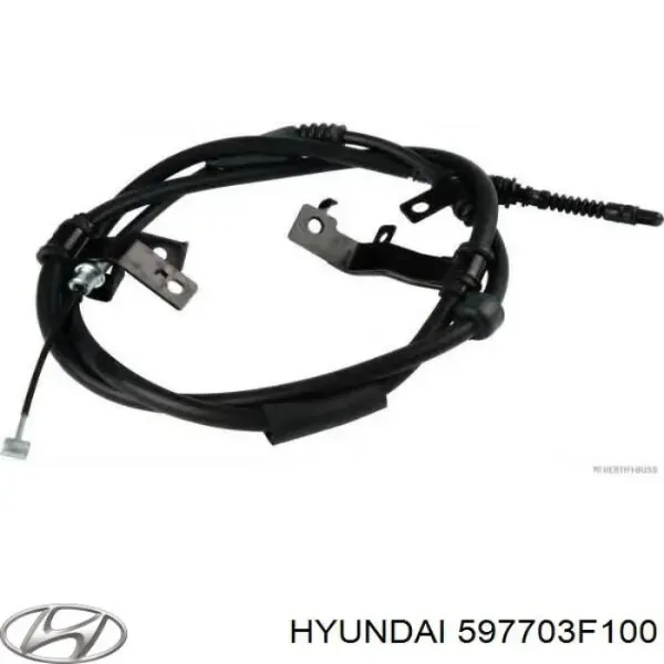 Трос ручного гальма задній, правий 597703F100 Hyundai/Kia