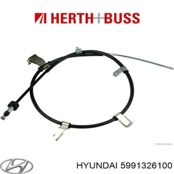 Трос ручного гальма задній, правий 5991326100 Hyundai/Kia