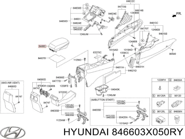  846603X050RY Hyundai/Kia