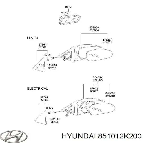  851012K200 Hyundai/Kia