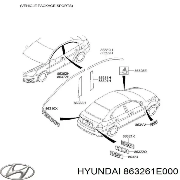  863261E000 Hyundai/Kia