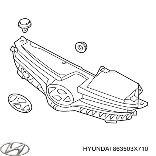 Решітка радіатора 863503X710 Hyundai/Kia