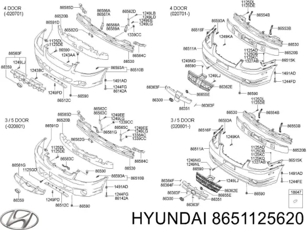 Купити Передній бампер Hyundai Accent II LC