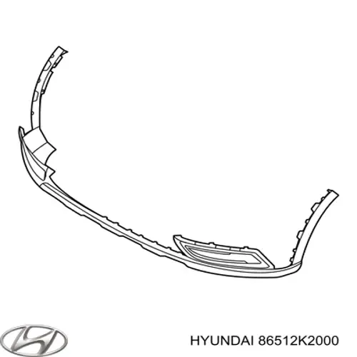 Накладка бампера переднього 86512K2000 Hyundai/Kia