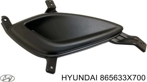 Заглушка/ решітка протитуманних фар бампера переднього, ліва 865633X700 Hyundai/Kia