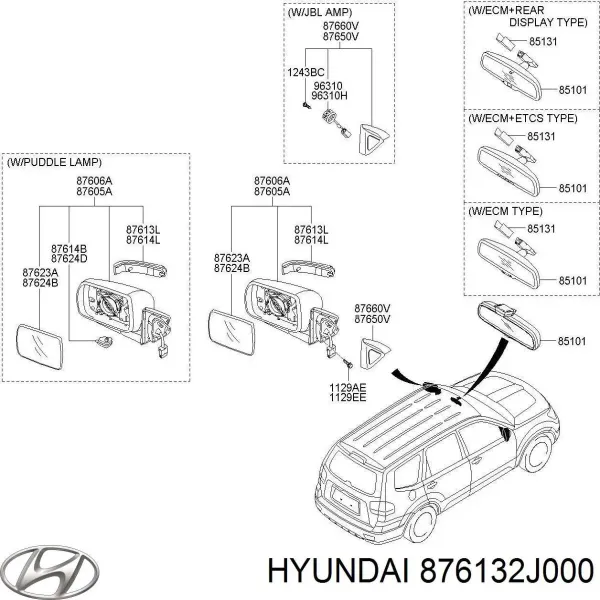  876132J000 Hyundai/Kia