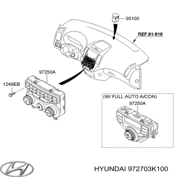 Датчик температури салону на Hyundai I30  FD
