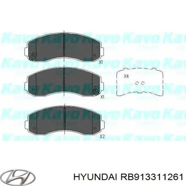 Передні тормозні колодки RB913311261 Hyundai/Kia