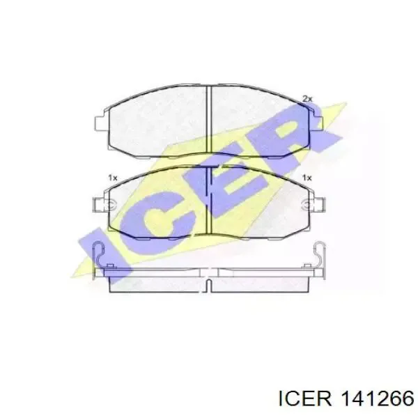 Передні тормозні колодки 141266 Icer