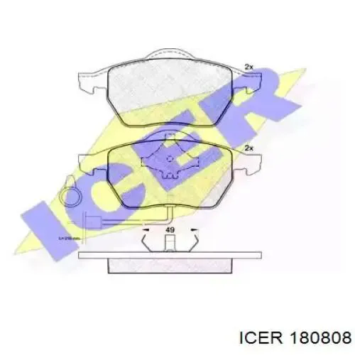 Передні тормозні колодки 180808 Icer
