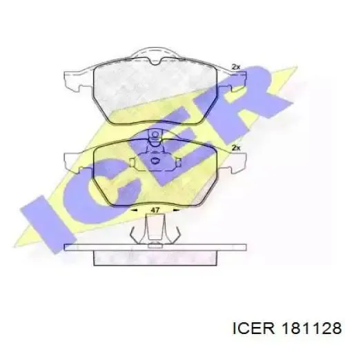 Передні тормозні колодки 181128 Icer