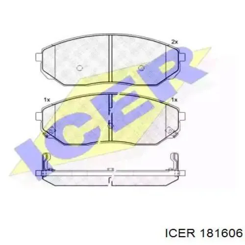 Передні тормозні колодки 181606 Icer