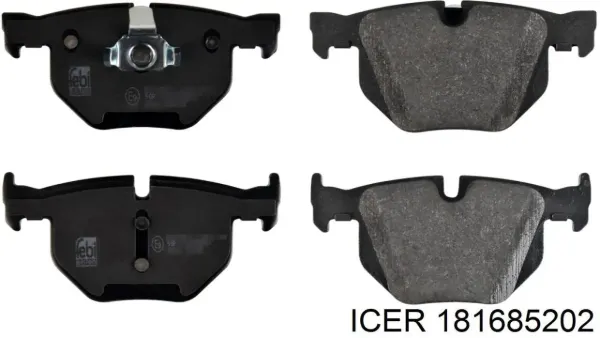 Задні гальмівні колодки 181685202 Icer