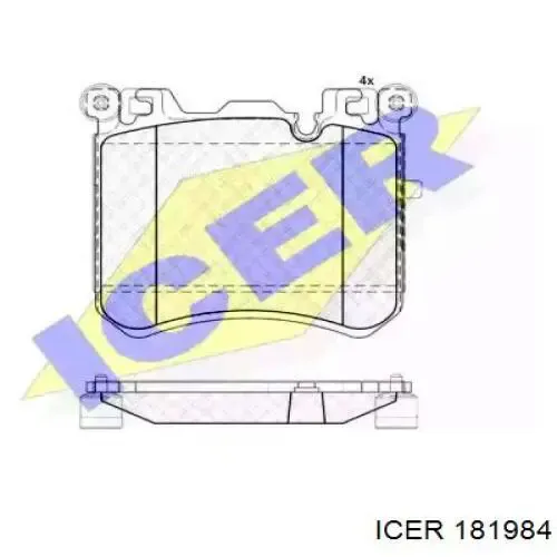 Передні тормозні колодки 181984 Icer