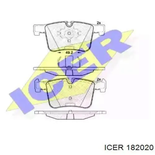 Передні тормозні колодки 182020 Icer
