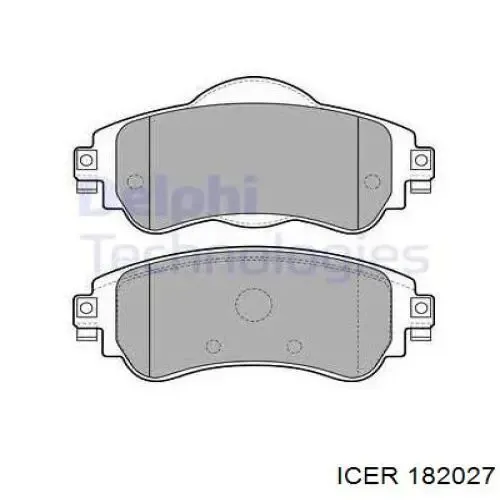 Передні тормозні колодки 182027 Icer