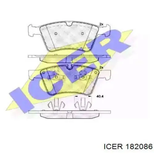 Передні тормозні колодки 182086 Icer
