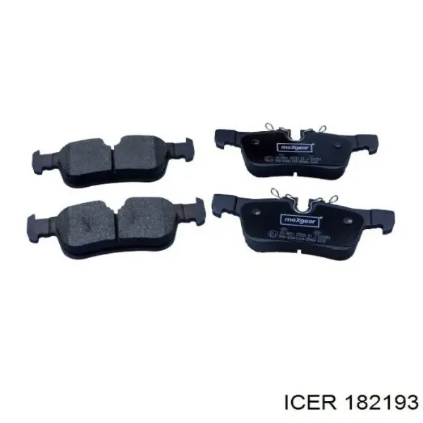 Задні гальмівні колодки 182193 Icer